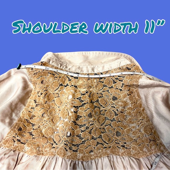 🎉HP🎉 NWT Urban Outfitters Callie Lace Blouse in Cream. Size Small 🌺 - Picture 8 of 13